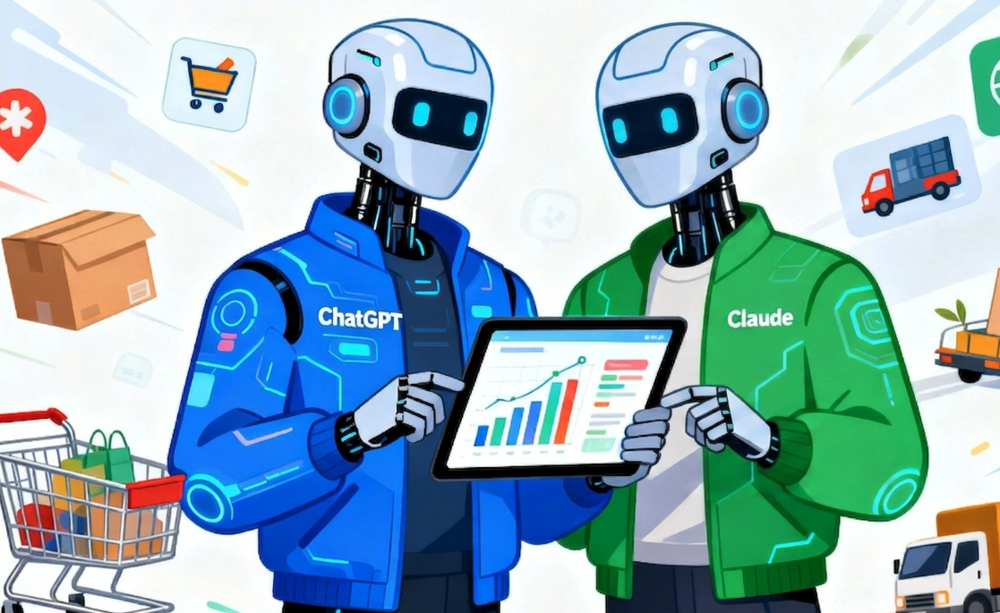 當 AI 從對話工具逐漸走向自主代理，電商的底層結構也正在被重新改寫。做電商的人都知道，事情永遠做不完。AI 開始改變這件事：一個擅長創意與對外溝通，一個擅長整理與流程管理。這篇用白話告訴你，ChatGPT 和 Claude 該怎麼搭配。