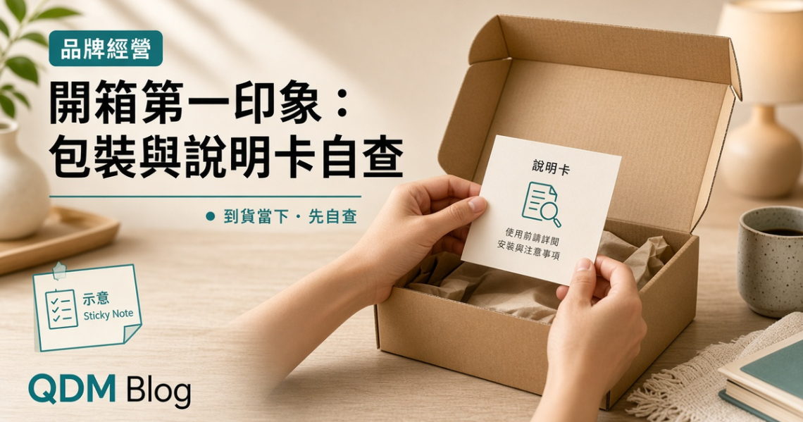 開箱當下的第一印象：包裝與說明卡可以先自查什麼？