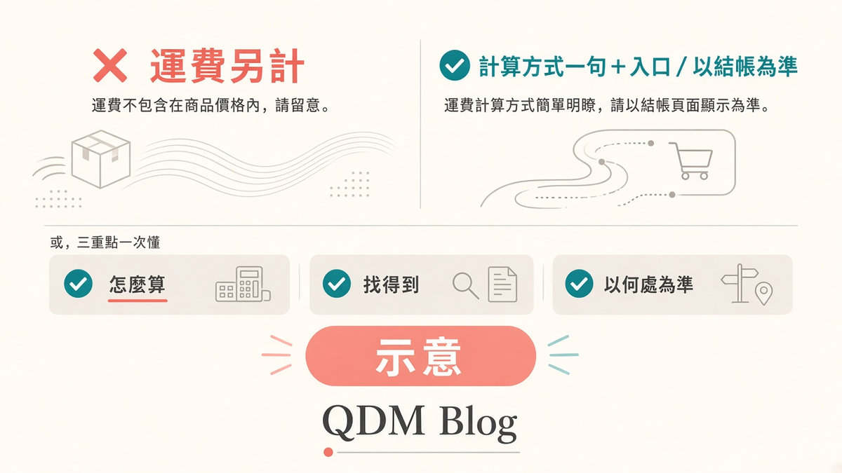 運費計算方式示意圖