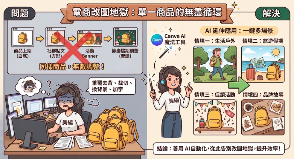 ▮別讓商品只活在一張圖裡!Canva AI 可以怎麼幫你延伸電商素材?▮ ▮別讓商品只活在一張圖裡!Canva AI 可以怎麼幫你延伸電商素材?▮