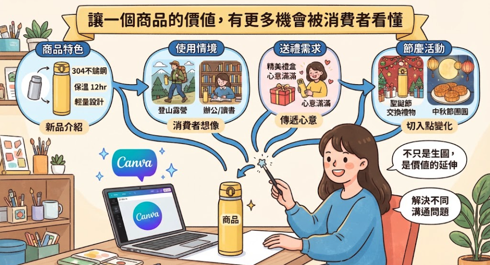 ▮別讓商品只活在一張圖裡!Canva AI 可以怎麼幫你延伸電商素材?▮ ▮別讓商品只活在一張圖裡!Canva AI 可以怎麼幫你延伸電商素材?▮