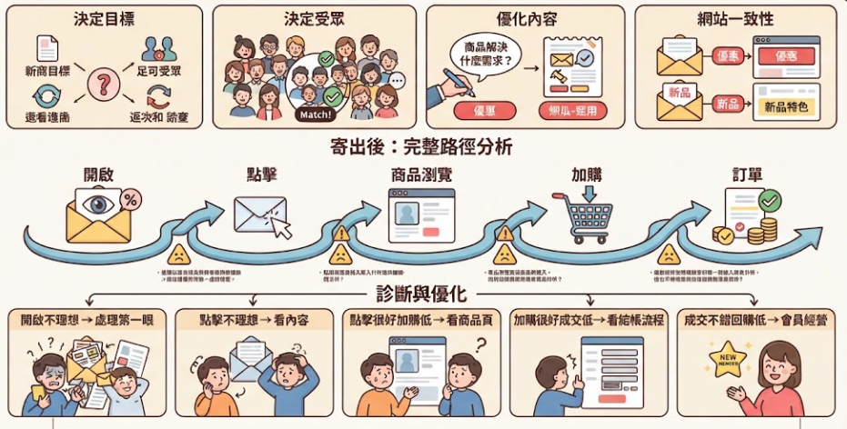 ▮電子報不是寄出去就算完成：拆解電商的電子報銷售漏斗，找出會員為什麼沒有買單▮