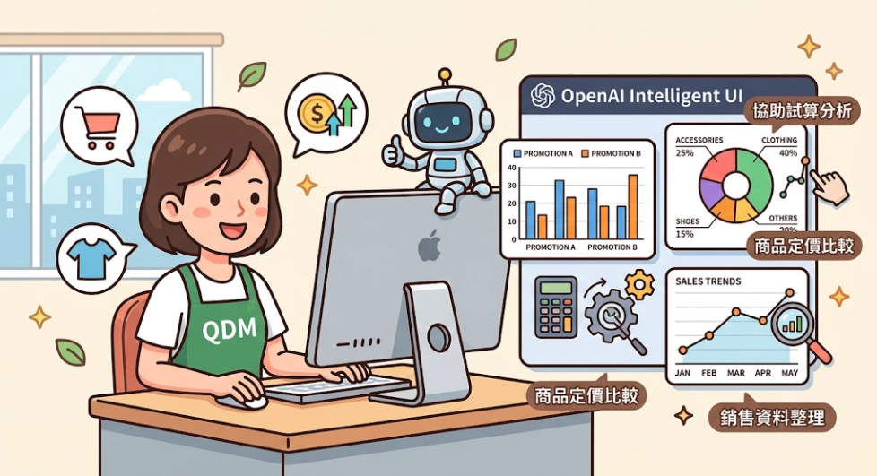 ▮GPT-6 Intelligent UI 是什麼？QDM 店長如何用互動工具輔助促銷試算與銷售分析▮