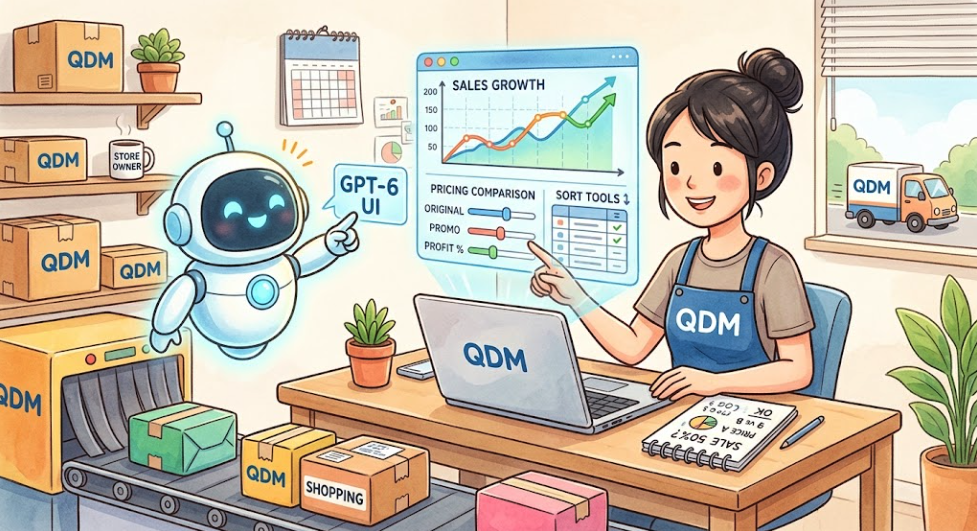 ▮GPT-6 Intelligent UI 是什麼？QDM 店長如何用互動工具輔助促銷試算與銷售分析▮