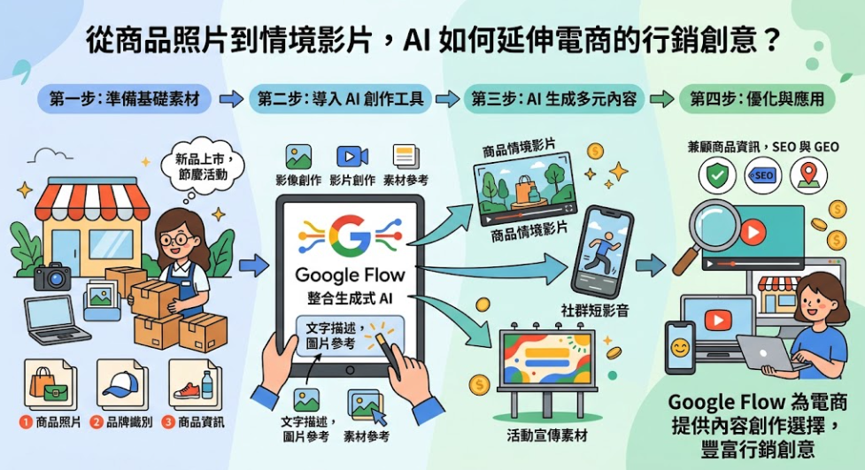 ▮Google Flow 是什麼?電商商品影片製作、AI 行銷應用與 SEO 優化完整指南▮ ▮Google Flow 是什麼?電商商品影片製作、AI 行銷應用與 SEO 優化完整指南▮